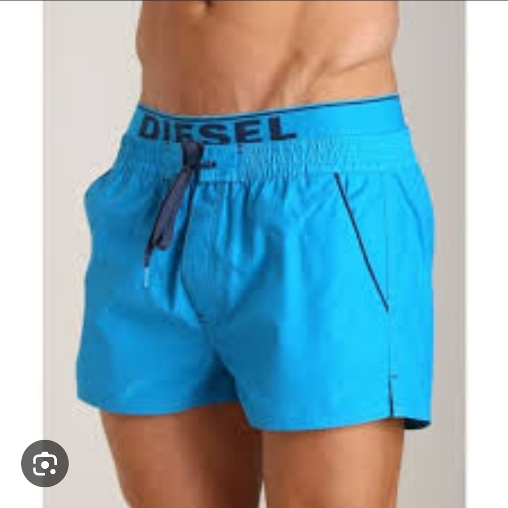 Diesel Bright Blue Swim Trunks Large